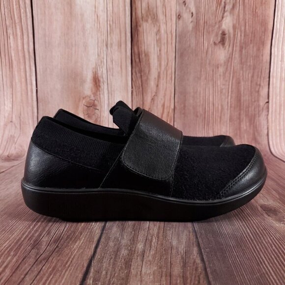 Traq by Alegria Womens Size 41 US 10.5-11 Qwik Cozy Black Slip On Walking Shoes - Picture 3 of 15